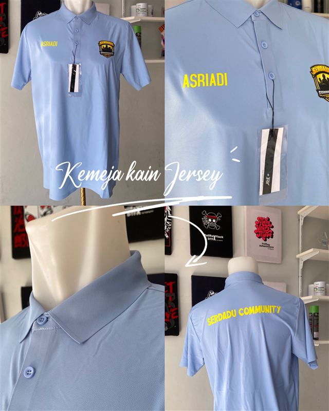 Kemeja bahan jersey